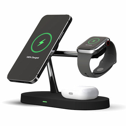 Five-In-One Magnetic Wireless Charging Watch Headset Desktop Mobile Phone Holder Charger Naash