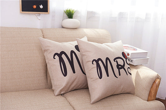 Premium Valentine Linen Pillowcase: Romantic Gift for Stylish Home Decor Naash