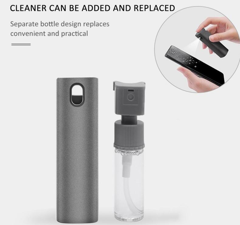 2 In 1 Phone Computer Screen Cleaner Kit For Screen Dust Removal Microfiber Cloth Set Naash