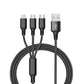 3 In 1 USB Cable For 'IPhone XS Max XR X 8 7 Charging Charger Micro USB Cable For Android USB TypeC Mobile Phone Cables Naash