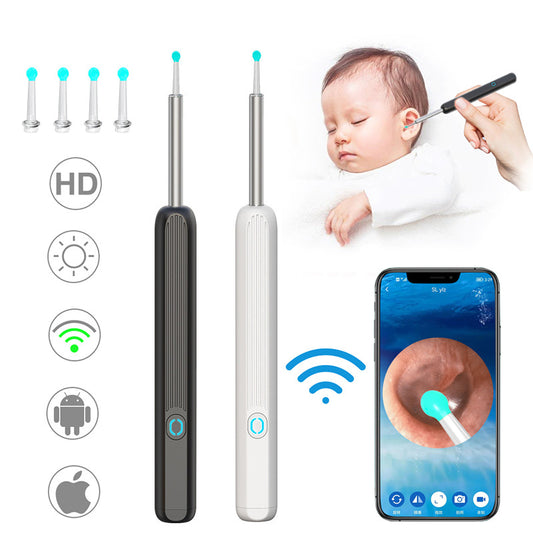 NE3 Ear Cleaner Otoscope Ear Wax Removal Tool With Camera LED Light Wireless Ear Endoscope Ear Cleaning Kit For I-phone Naash