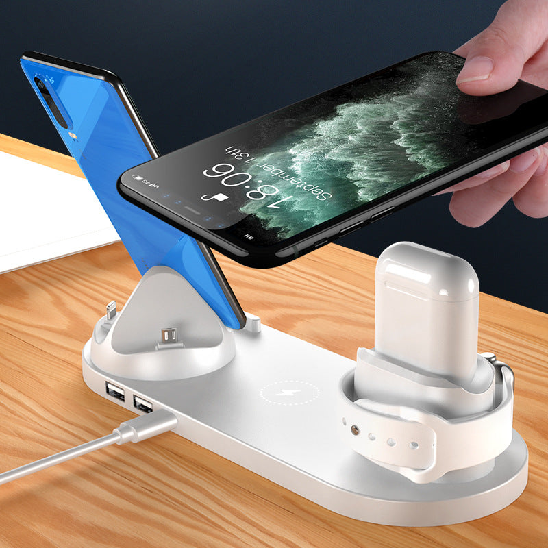 Wireless Charger For IPhone Fast Charger For Phone Fast Charging Pad For Phone Watch 6 In 1 Charging Dock Station Naash